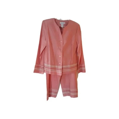 Nuevo con etiquetas Traje Versalles Para Mujer 2 Piezas Melocotón Talla 12 - Ver Medidas - Hecho en EE. UU. Foto 1 de 4