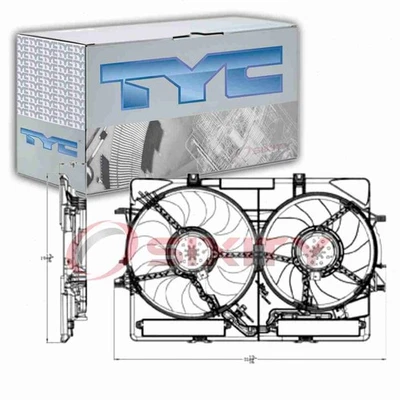 Conjunto de ventilador condensador y radiador doble TYC para Audi Q3 2015 correas refrigeración xp Foto 1 de 4