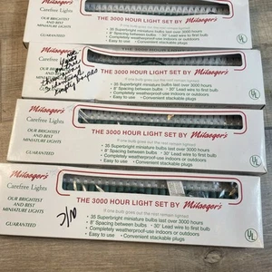 Lot Of 140 Milaeger's Carefree Light Mini White Lights Xmas Noma - Picture 1 of 7