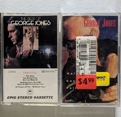 GEORGE JONES Cassette Tape Lot of Two: The Best Of George Jones + Walls Can Fall - Image 1 of 4