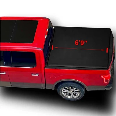 6.9' Soft Quad Fold for 2020-2025 Chevrolet Silverado GMC Sierra 2500 HD 3500 HD - Image 1 of 4
