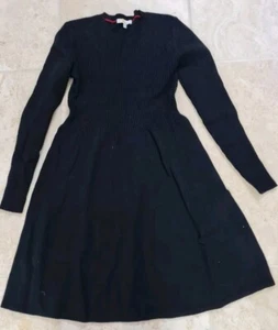VESTIDO MIDI TEJIDO LOLA SUELO NEGRO TALLA UK 12R NUEVO MUESTRA D44 - Imagen 1 de 4