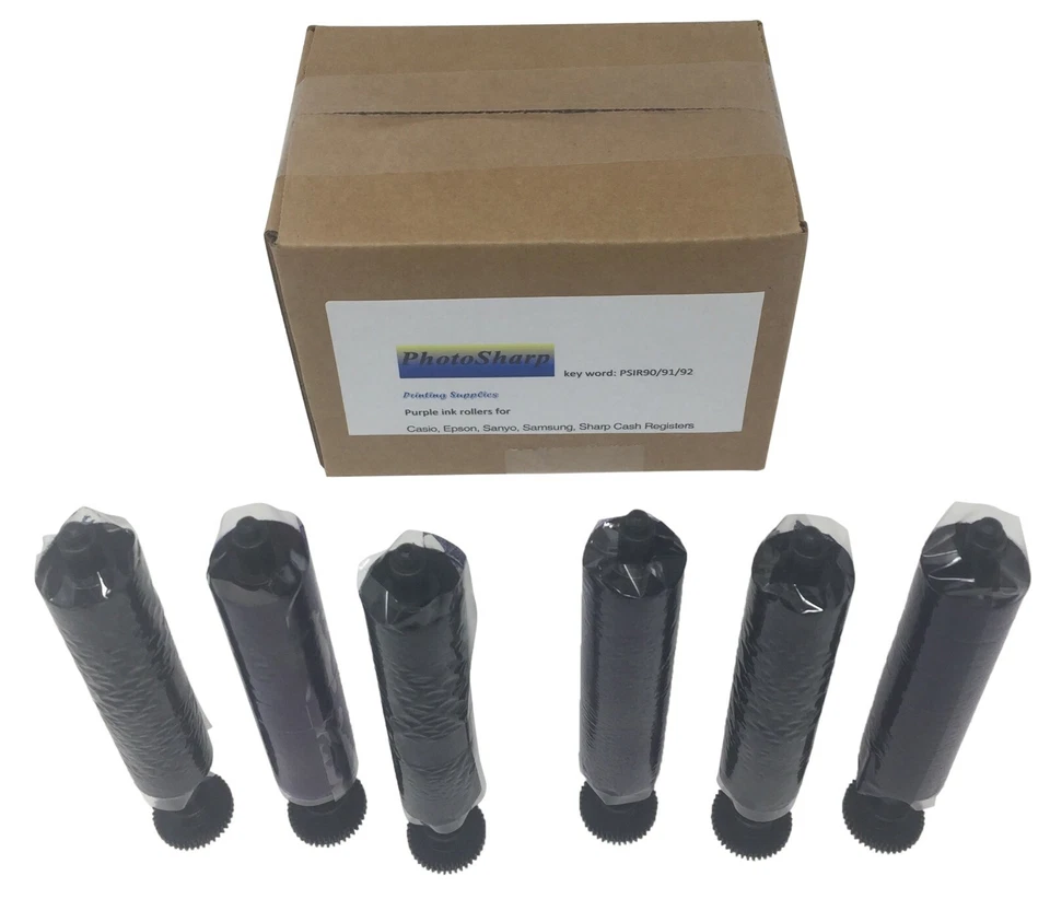  6 printer ink roller ribbon For Casio CE-3640/3680/3700/3750 IR90 Cash Register - Image 1 of 1