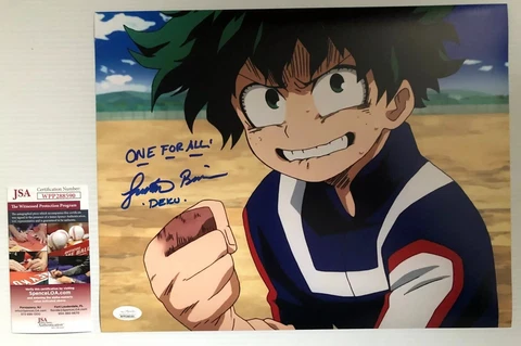 Justin Briner Signed Autographed 11x14 Photo DEKU My Hero Academia JSA COA 18 Cover