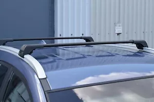 AUDI A4 B8 WAGON 2008 Onwards LOCKABLE ALUMINIUM ROOF RACK 75 KG LOADNG BLACK - Picture 1 of 7