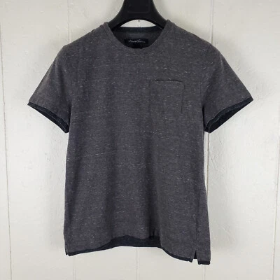 Camisa Kenneth Cole Hombre Grande Gris Cuello Redondo Manga Corta Bolsillo Único Elastizada Foto 1 de 4