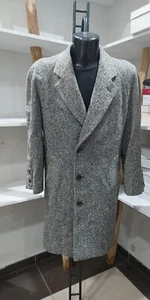VOGUE CAPPOTTO IN LANA usato Uomo Man Nero e bianco TG M PGC721PI - Picture 1 of 7