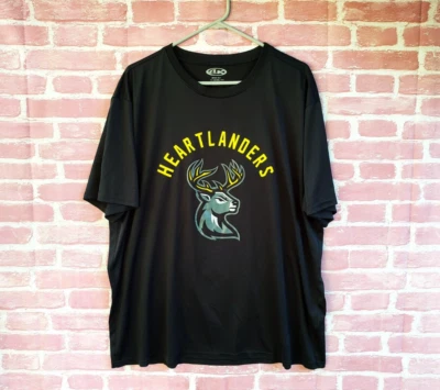 🔥 Camisa de Entrenamiento Iowa Heartlanders Tejida Atlética ECHL Negra Para Hombre 2XL XXL Foto 1 de 4