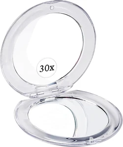 Small Compact 30X Magnifying Mirror for Travel - Handheld, Foldable & Very Li... - Picture 1 of 1