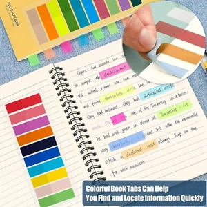 Sticky Note Book Tabs Page Markers Colorful Transparent School Studying 2400 Pcs - Picture 1 of 8