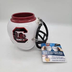 NEW SOUTH CAROLINA GAMECOCKS FOOTBALL HELMET KOOZIE MUG DRINK HOLDER/DESK CADDY  - Picture 1 of 5