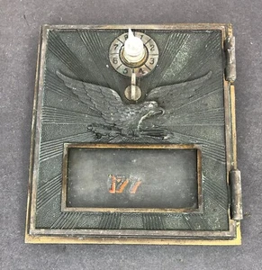 Antique U.S. Post Office Mail Box Door #177 Flying Eagle Combo Dial Needs repair - Picture 1 of 5