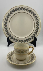 Lenox Athenia Teal And Gold 9” Plate with Cup And Saucer - Picture 1 of 9