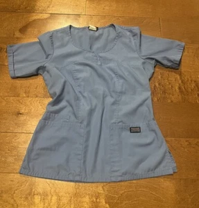 cherokee scrub top xs ceil blue - Picture 1 of 4