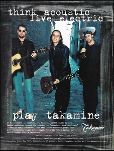 Pubblicità chitarra acustica Takamine Sister Hazel Andrew Copeland Ryan Newell Ken Block - Foto 1 di 3