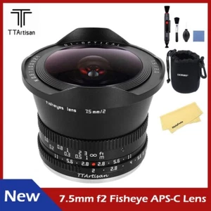 TTArtisan 7.5mm f2 Fisheye APS-C MF Lens Sony E Mount for Sony A5000 A6000 A6600 - Picture 1 of 10