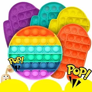 [24 PACK] Multicolor Popit Fidget Pop Toy Push Bubble Sensory Set Stress Relief - Picture 1 of 12