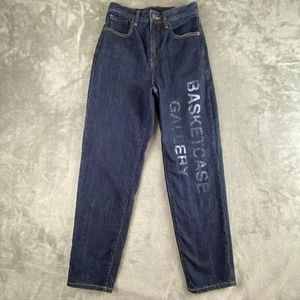 Uniqlo Jeans Womens 24 Blue Denim High Waist Relaxed Tapered Basket Case Gallery - Picture 1 of 17