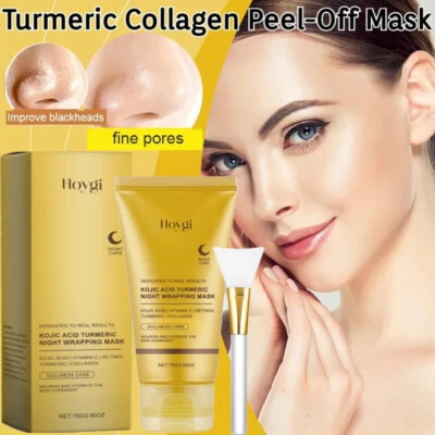 Kojic Acid Turmeric Night Wrapping Mask Overnight Wrapping Peel Off Facial Mask - Image 1 of 4