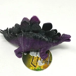 Juguete Stegosaurus con sonido púrpura figura dura 6 pulgadas pilas no incluidas - Imagen 1 de 4