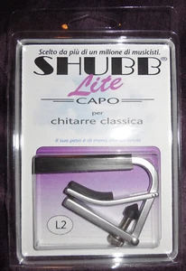 SHUBB L2 Lite Capo Aircraft Grade Aluminum for Nylon String, Silver, free ship - Picture 1 of 2