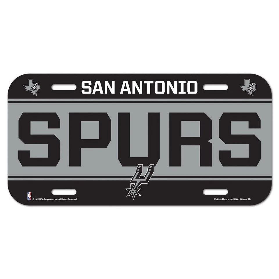 SAN ANTONIO SPURS 6"x12" OFFICIAL LOGO LICENSE PLATE CAR NEW WINCRAFT 🤠 - Image 1 of 1