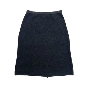 Cavin Klein Wool Midi Skirt | Vintage Luxury High End Designer Smart Grey VTG - Picture 1 of 3