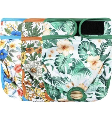 Washable Female Dog Diapers (3 Pack), Large Reusable No Leak Diaper For Dog - Image 1 of 4