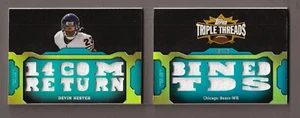 DEVIN HESTER ⭐ #/18 - 2011 Triple Threads Relic GAME USED Booklet CHICAGO BEARS - Picture 1 of 2