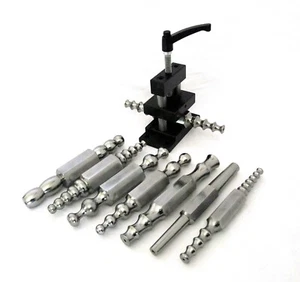 Highly Polished Large Double Ended Forming Stakes Set Of 8 With Vise - Picture 1 of 3