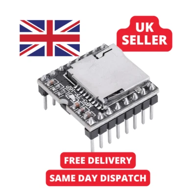 DF Player Mini MP3 Module with Card Reader for ESP32 and Arduino - Image 1 of 4