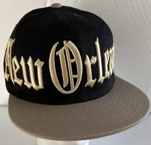 KB Ethos New Orleans SnapBack Hat Adj Black/gold - Picture 1 of 6