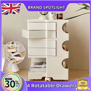 4 Drawer White Bedside Cabinet Furniture Storage Nightstand Bedroom Side Table - Picture 1 of 8