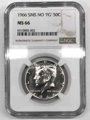 Medio dólar Kennedy 1966 SMS FS-901 sin "FG" NGC MS-66 Foto 1 de 4