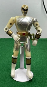 Vintage 1995 Mighty Morphin Power Rangers White Ranger Metallic Bandai Movie - Picture 1 of 5