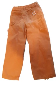 Carhartt Pants Children’s Size 7 Straight Leg Carpenter Canvas Adjustable - Picture 1 of 9