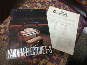 Yamaha Electone E-3 Organ keyboard vintage Flyer Ad And Registration Chart - Picture 1 of 10