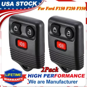 2X Replacement for Ford 99-13 E 150 250 350 450 550 Econoline Remote Car Key Fob - Picture 1 of 13
