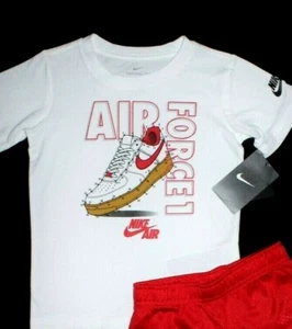 BOY'S NIKE..SHORTS & T-SHIRT...SIZE 4-5..."AIR FORCE 1"....NEW/TAGS - Picture 1 of 2