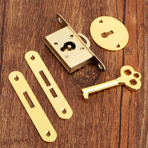 1 set Furniture Door Lock With Key Drawer Cabinet Wardrobe Cupboard Hardware Cover