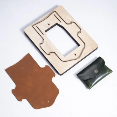 Card Holder Case Leather Craft Cutting Die Wallet Pouch Punch Cut Mold Template - Image 1 of 4