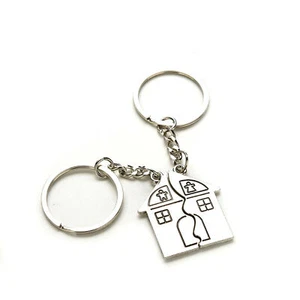 2x Portachiavi Ciondolo ROMANTICA CASA Doppio Regalo Fidanzati Amore per Lui/Lei - Imagen 1 de 4