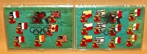Vintage 1984 Olympic Eagle Coca-Cola Country Flag Pins-Israel, Ireland, France.. - Picture 1 of 4