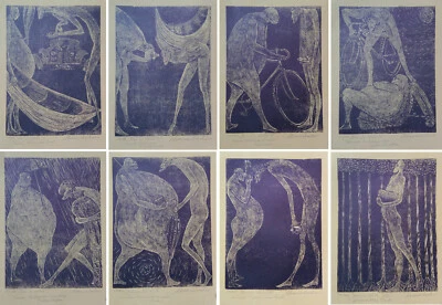 HANS IM GLÜCK Zyklus I - VIII Holzstich Original von Robert Schanzenbacher - Bild 1 von 4