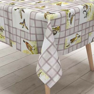 Wachstuch Tischdecke B8971-02 Gänse Fasan Reh Enten grau eckig rund oval - Bild 1 von 5