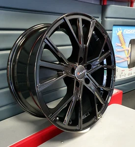 4 CERCHI IN LEGA NERI DA 18 POLLICI DEDICA VOLKSWAGEN 5X100 T CROSS TAIGO TT 8N - Imagen 1 de 4