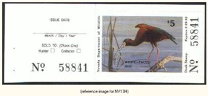 D2K Nevada Duck Stamp 1991 $5.00 Hunter w/tab - Picture 1 of 1