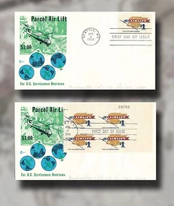 US FDC #1341 PARCEL AIR LIFT Military Airlift Pair 10/24/68 Cover Craft Cachet - Picture 1 of 5