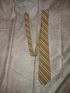 JCPenny The Men's Shop burgunderrote und gold gestreifte Krawatte 55" Vintage - Bild 1 von 4