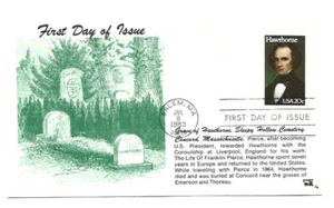 2047 Nathaniel Hawthorne, Literary Arts, Jim Agrian, JA, 'Grave' FDC - Picture 1 of 1